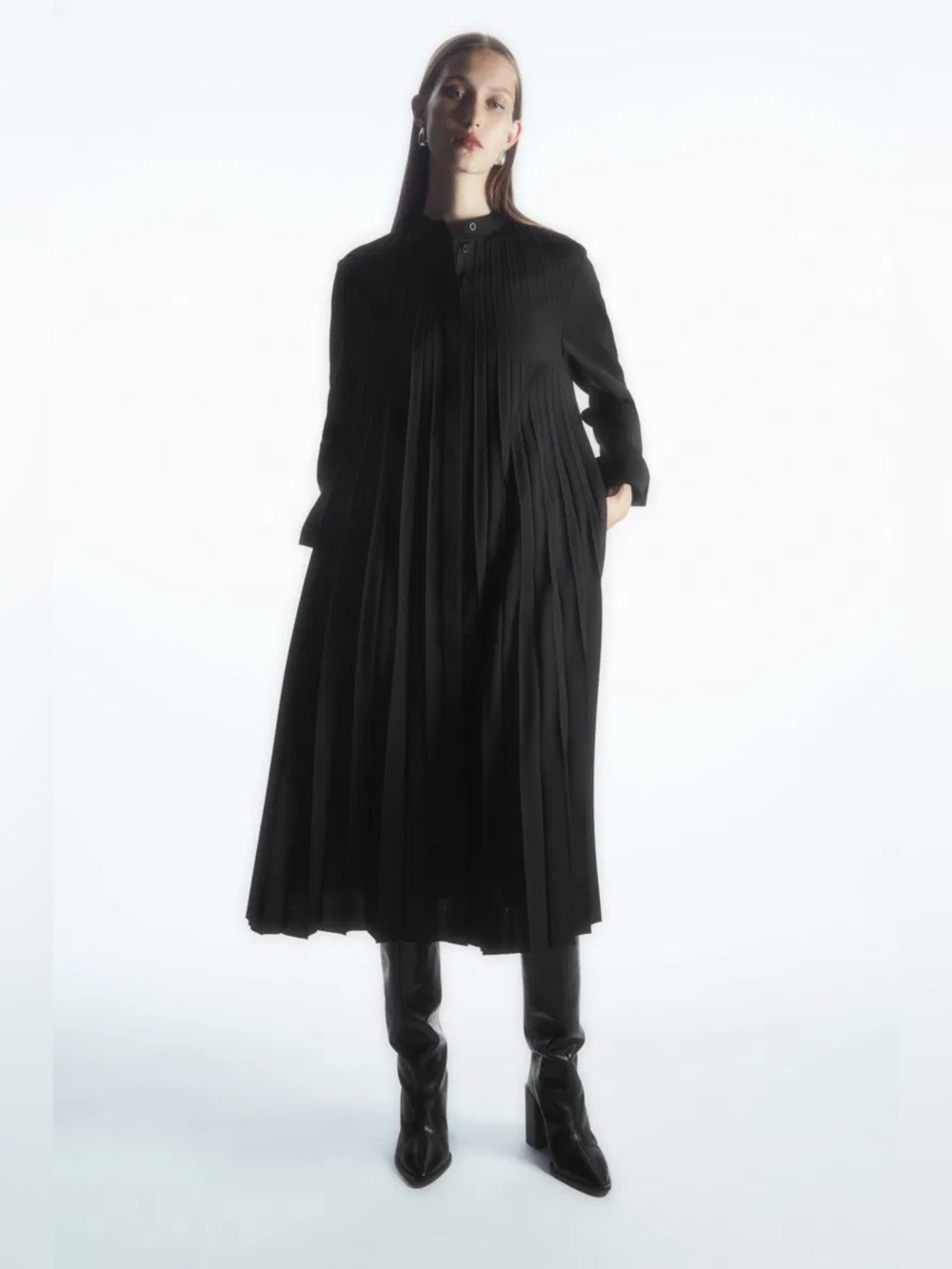 COS Pleated Midi Shirt Dress